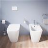 Parama Sanitari filomuro in ceramica bianco lucido vaso rimless sedile soft-close e bidet | Kyoto