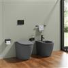 Parama Sanitari filo muro vaso rimless traslato, bidet e copri wc grigio opaco | Europa