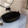 Parama Lavabo da appoggio ovale 60x43x15 cm Nero opaco