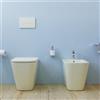 Parama Sanitari filomuro in ceramica khaki vaso rimless sedile soft-close e bidet | Kyoto