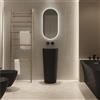 Parama Lavabo freestanding tondo diam. 40cm in ceramica nero opaco | Egeo