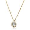 LUXURY MILANO Collana halo in oro con acquamarina