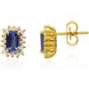 LUXURY MILANO Orecchini halo in oro con tanzanite
