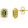 LUXURY MILANO Orecchini halo in oro con peridoto