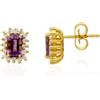 LUXURY MILANO Orecchini halo in oro con ametista