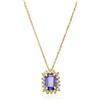 LUXURY MILANO Collana halo in oro con tanzanite