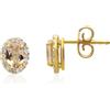 LUXURY MILANO Orecchini halo in oro con morganite