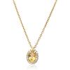 LUXURY MILANO Collana halo in oro con quarzo citrino