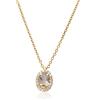 LUXURY MILANO Collana halo in oro con morganite
