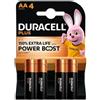 DURACELL STILO AA PLUS POWERBOOST - BLISTER 4 BATTERIE LR6/MN1500-MELDU0103