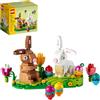 LEGO Creator Display con Coniglietti Pasquali, Gioco per Bambini e Bambine da 8 Anni in Su con 2 Animali Giocattolo, 5 Colorate Uova di Pasqua e 3 Tulipani da Costruire, Idea Regalo 40523