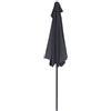 GARDEN FRIEND Ombrellone Half Antracite Diametro 2.7 m