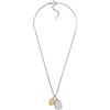 Fossil Collana da uomo in acciaio inossidabile con chiusura a moschettone, Oro e argento
