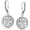 LeCalla 925 Gioielli in argento 925 Gioielli italiani antichi Celtic-Knot Drop Dangle Orecchini a leva per donna
