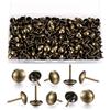 XIANGPICA 200 Pezzi Chiodi Tappezzeria, Puntine per Tappezzeria, Puntine per Pollice Decorative in Bronzo Antico, Perni per Chiodi a Pressione per Mobili con Scatola Plastica (11 * 17 mm)