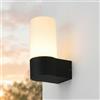 Licht-Erlebnisse Lampada da parete a LED per esterni Smart Home H: 19,7 cm IP44 con cambio colore 3000K + RGB nero bianco lampada da parete per esterni lampada da terrazza lampada da balcone