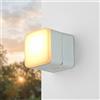Licht-Erlebnisse Lampada da parete per esterni a LED IP44 bianca piccola L: 9 cm alluminio luce bianca calda 3000 K 750 lm moderna lampada da parete per esterni lampada da balcone illuminazione porta d'ingresso
