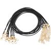 QUARKZMAN 10 Pezzi Filo Per Collana Cerato All'ingrosso, 18 Pollici E 1.5 Mm Di Diametro Con Chiusura Per Pendenti, Bracciali, Collane, Accessori Per Creare Gioielli, Nero