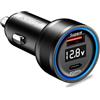 Tonsiny Per caricabatterie da auto oneplus supervooc 100w, caricabatterie accendisigari a 2 porte per oppo Find x5 Reno10. adattatore per auto warp per oneplus 12 11 10 Nord CE, presa USB 12V per Realme GT5