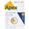 FELLOWES APEX FELLOWES 100 POUCHES A4 FOGLI UNIVERSALI PER PLASTIFICATRICE A CALDO 21x30 CM 75 MICRON - FELLOWES - 6003201