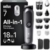 Braun Rifinitore All-in-One Series 7 18in1, ProBlade, AutoSense, AIO7585, Grigio