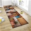WTHYGB Tappeto a passatoia per cucina e corridoio, antiscivolo, lavabile, per corridoio, lavanderia, 60 x 120 cm, con venature del legno