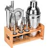 Lychee 12 Pezzi Shaker Cocktail Set Professionale,Premium Set di Accessori da Cocktails in Acciaio Inox,Kit da Barman,Perfetto per Party con Amici (550ML)