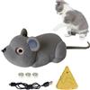 Swsdee Mouse Telecomandato per Gatti, Telecomando a Forma di Formaggio, Cavo USB, Modello Animale Domestico di Topo Cartone Animato, Giocattoli per Bambini Adatti All'interazione con Animali di Cani e Gatti