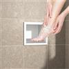 Bernkot Nicchia da parete in acciaio inox 304 bianco, 15 cm x 12 cm, per bagno, sala da incasso poggiapiedi w/sopra montaggio, non necessita di piastrelle