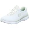 Skechers Donna Summits 12980 Scarpe da ginnastica, White Mesh/ Silver Trim, 38 EU