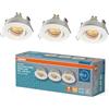 OSRAM Faretto da incasso a LED Spot Set IP65 Press 4,5W Bianco, 320lm 2700K Bianco caldo, CRI≥80, adatto per ambienti umidi, set da 3