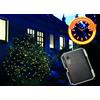 FHS Catena luminosa a LED con 80 LED bianco caldo, adatta per esterni, cavo 50 cm, distanza tra i LED 10 cm, cavo verde