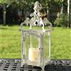 NEEDOMO Lanterna natalizia per interni, 40,6 cm, lanterna bianca da appendere per esterni, in metallo vintage, grandi lanterne decorative per patio, portico anteriore, tavolo, portacandele decorativo