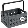SUNWARE perfectly organised Sunware Square Cassetta Pieghevole in Plastica 24L con Manico - 43.5x31x21.3cm - Cassetta Plastica Pieghevole - Folding Crate
