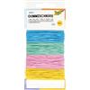 folia 13704 13704 - Cordoncino di Gomma Sottile Elastico in 4 delicati Colori Pastello da 5 m, Spessore Circa 1 mm, per Maschere e Braccialetti UVM, Multicolore