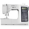 GLAESER Macchina da cucire digitale Home Mia 500 300 varianti di punto, doppio ago, display a LED, manico pieghevole, automatico, piedino da cucito doppio ago, funzione di avvio elettronico
