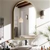 HARRITPURE Specchio da bagno ad arco da 50,8 x 76,2 cm, da parete, con cornice in lega di alluminio, per soggiorno, camera da letto e ingresso