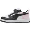 PUMA Rebound V6 Lo AC+ PS Sneaker, Bianco Nero-Rosa Perla, 13.5 UK Bambino, Puma Bianco PUMA Nero Perla Rosa, 32.5 EU