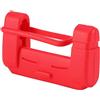 ISKIP Copri cinture di sicurezza per auto, copertura universale in silicone antigraffio per le clip della cintura di sicurezza, accessori interni per auto (Rosso)