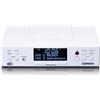 Lenco KCR-190WH Radio da Cucina DAB+/FM - Bluetooth - Illuminazione LED - Funzione Orologio e Timer Integrata - Doppia Sveglia - Display LED 3,3 - Kit di Montaggio e Telecomando Inclusi - Bianco