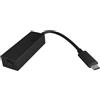 ICY BOX Adattatore da USB-C a Ethernet fino a 1 Gbps (adattatore LAN USB-C a RJ45, Thunderbolt 3) compatibile con dispositivi di tipo C tra cui MacBook Pro, iPad Pro 2018 e molti altri, 60826