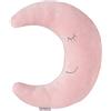 roba Cuscino a Forma di Luna Style - Cuscino Decorativo per la Cameretta dei Bambini - Morbido - Imbottito - Idea Regalo per Compleanno e Natale - Rosa