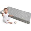 Medi Partners Lenzuola Lettino Neonato 60x120-100% Cotone Lenzuolo con Angoli Culla Coprimaterasso fitted Materassino Sheet Letto Bambino Lenzuolino (Stelle Bianche Su Grigio)