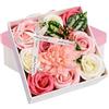 OPVXZAD Scatola regalo con fiori di sapone a forma di rosa, set di sapone da bagno realistico fatto a mano, regalo romantico di lusso per lei, San Valentino, anniversario, Natale, regalo di compleanno per