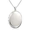Alexander Castle Ciondolo ovale in argento Sterling con collana da 46 cm e scatola regalo