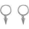 IMINI Piccoli orecchini a cerchio punk, pendenti da donna, adolescenti e uomini, in argento Sterling con ciondoli a forma di cerchio, per cartilagine, trago, elica, Nero, oro o oro bianco placcato