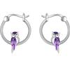 YAFEINI Orecchini animali per donne ragazze koala/dinosauro/polpo/maiale/volpe orecchini a cerchio orecchini in argento sterling 925 gioielli animale regalo, Argento sterling, gufo