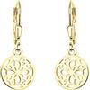 SOFIA MILANI - Orecchini da Donna in Argento 925 - Placcati in Oro - Orecchino Pendente ad Ornamento Cerchio - E1878