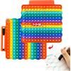 Zamety Popit, Popit Fidget Toys, Popper Bambini, Moltiplicazione e Addizione Poppit Toy con Schede Matematiche e Penne Cancellabili, Doppia Faccia Giocattolo Sensoriale Educativo Toy per Bambini