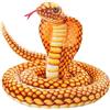 Trayosin Peluche gigante serpente di peluche grande animale farcito serpente di peluche realistico giocattolo regalo per compleanno festa prank oggetti di scena (giallo, 170 cm)